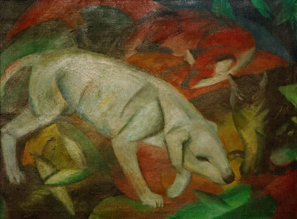 Dog, cat, fox od Franz Marc