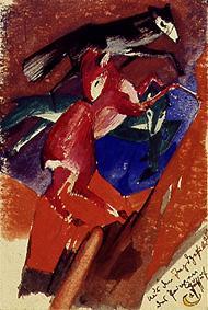From the hunting realms of the prince Jussuff. (on postcard to Else Lasker pupils) od Franz Marc
