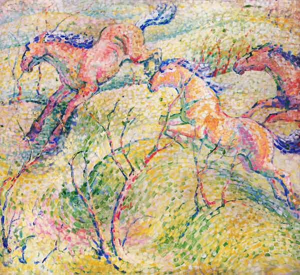 Springende Pferde od Franz Marc