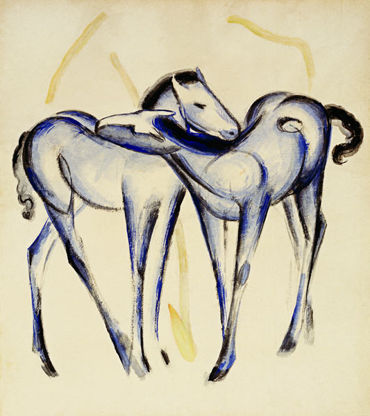 Two blue horses od Franz Marc