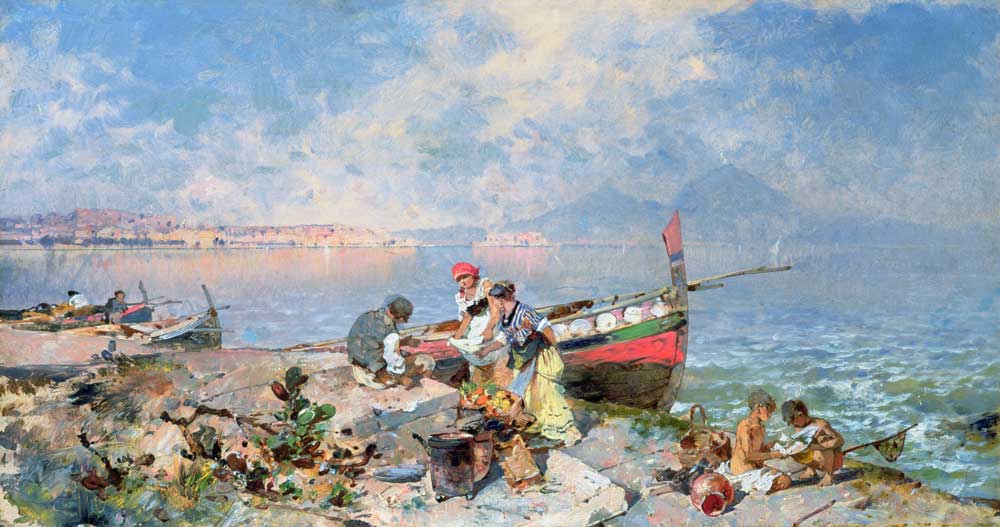 Bay of Naples (panel) od Franz Richard Unterberger