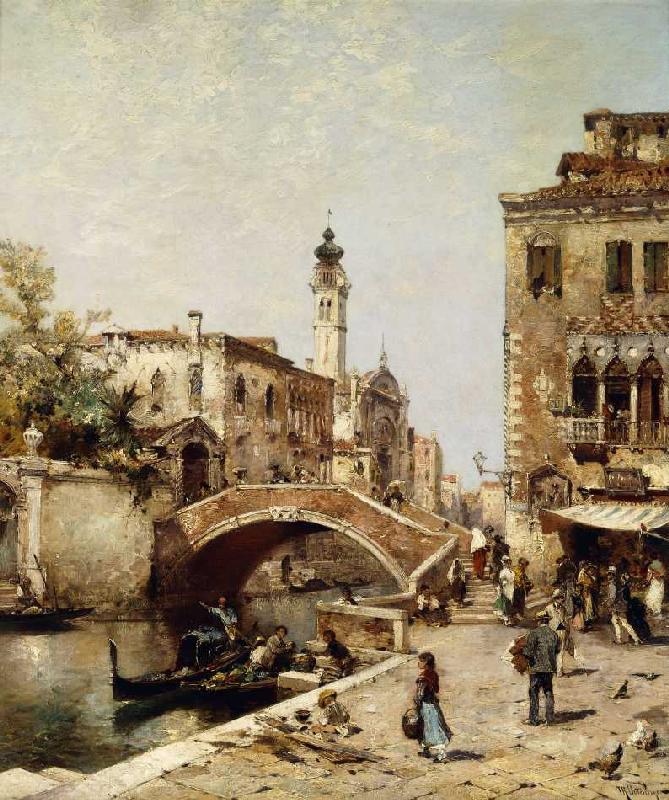 Der Kanal Santa Catarina in Venedig. od Franz Richard Unterberger