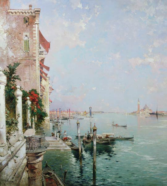 Venice: View from the Zattere with San Giorgio Maggiore in the Distance od Franz Richard Unterberger