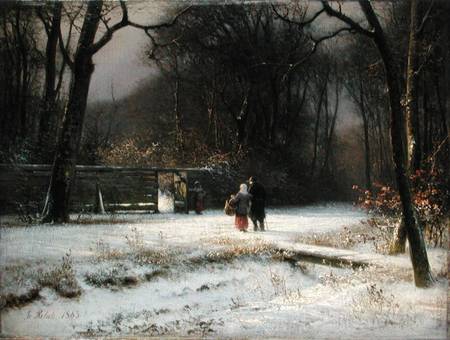 Winter Landscape od Franz Rohde