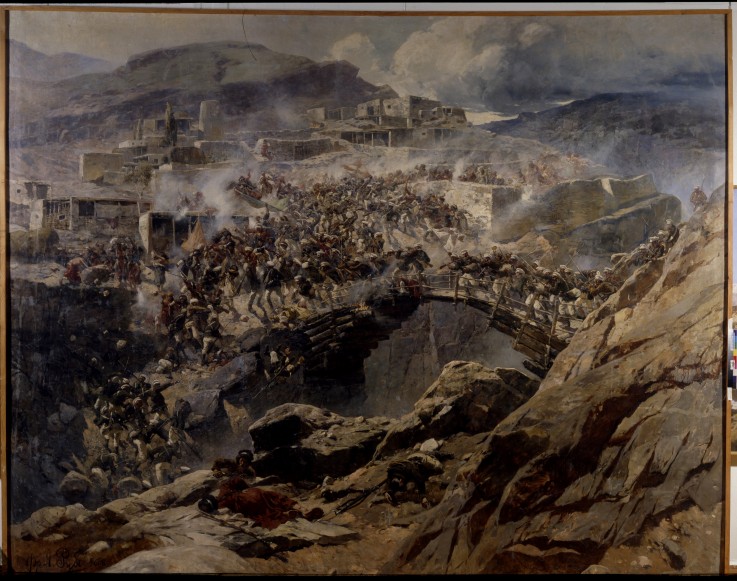 The siege of Akhoulgo od Franz Roubaud