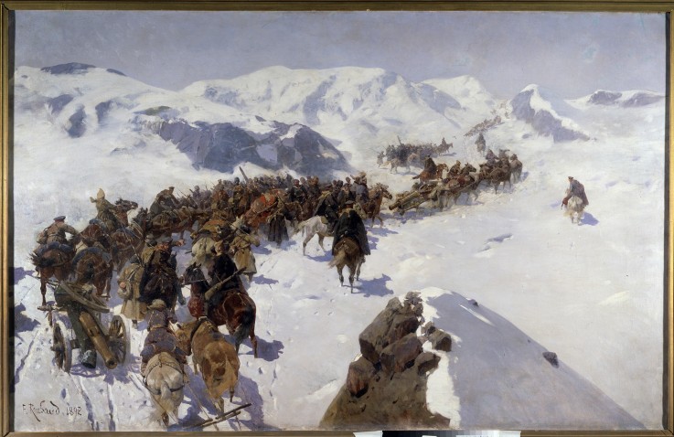 Count Argutinsky crossing the Caucasian range od Franz Roubaud