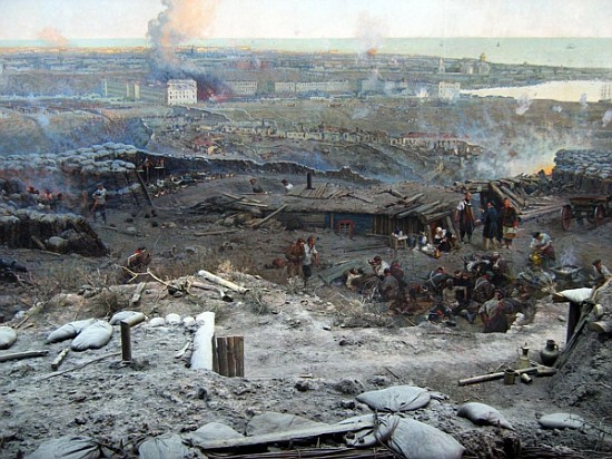 The Siege of Sevastopol Panorama (mixed media) od Franz Roubaud