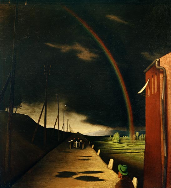 Landschaft mit Regenbogen od Franz Sedlacek