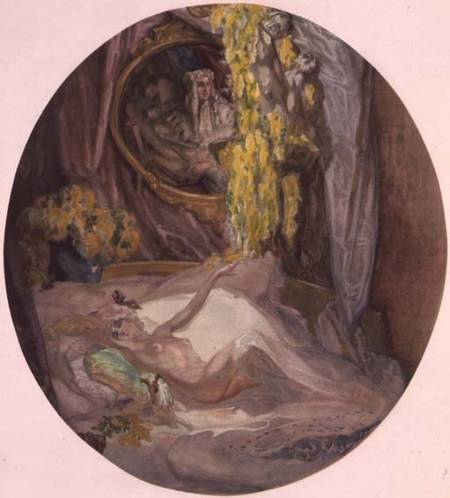 Woman on a Bed od Franz von Bayros