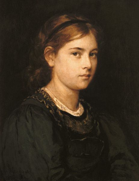 Girl portrait. od Franz von Defregger