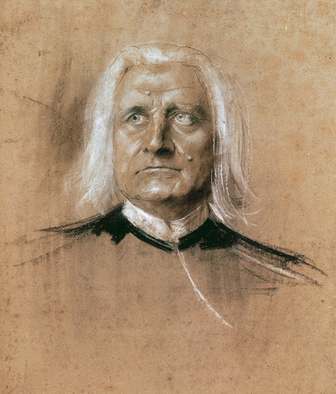 Portrait of Franz Liszt (1811-1886) od Franz von Lenbach