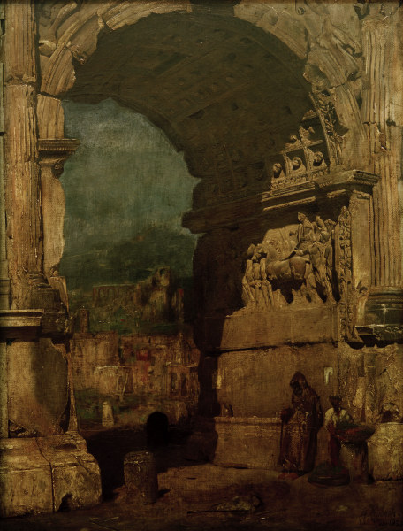 F.v.Lenbach, Der Titusbogen in Rom od Franz von Lenbach