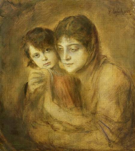 Mother and Child od Franz von Lenbach