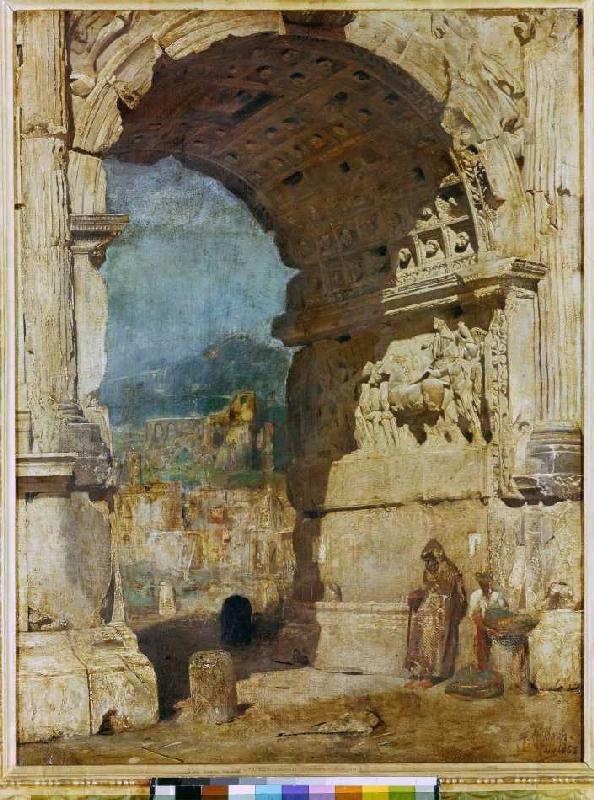 The Titusbogen in Rome. od Franz von Lenbach