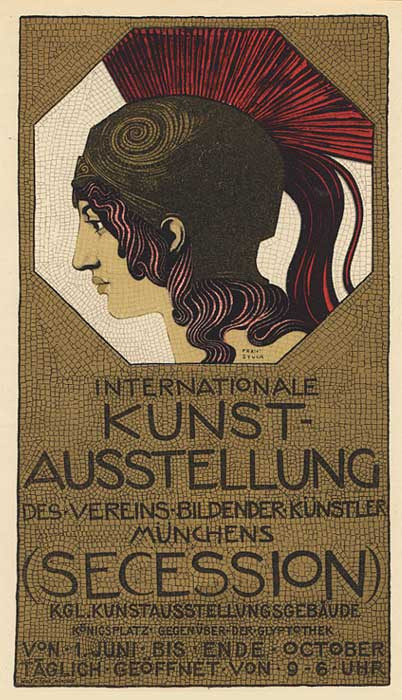 Poster for the Exhibition of "Verein Bildender Künstler", ca. 1898 od Franz von Stuck