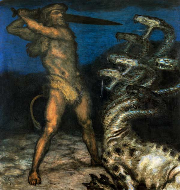 Hercules and the Hydra. od Franz von Stuck