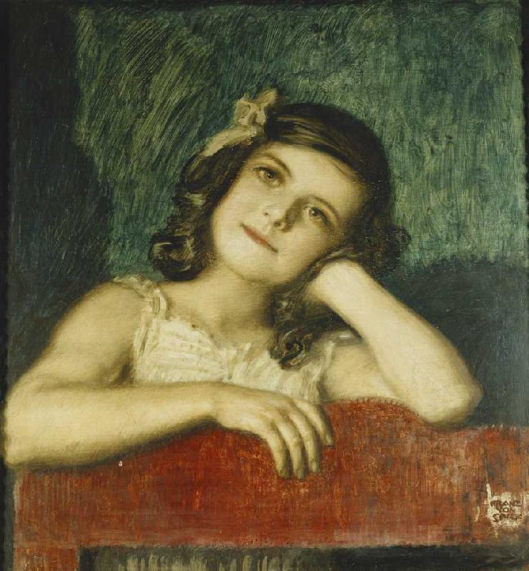 Mary, die Tochter des Künstlers. od Franz von Stuck