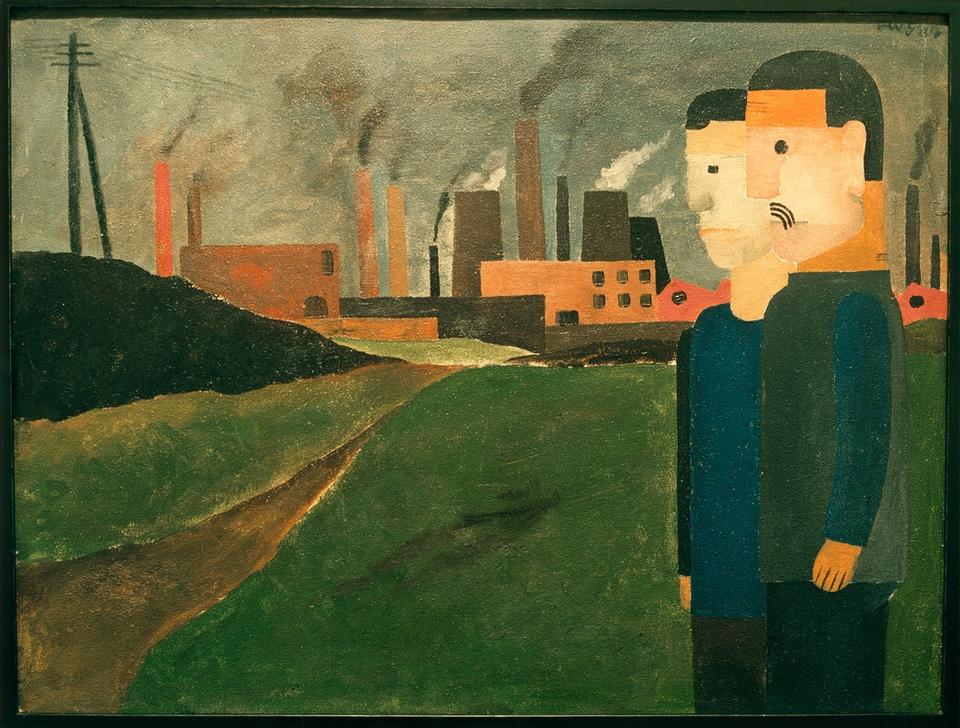 Industrial landscape with workers od Franz W. Seiwert