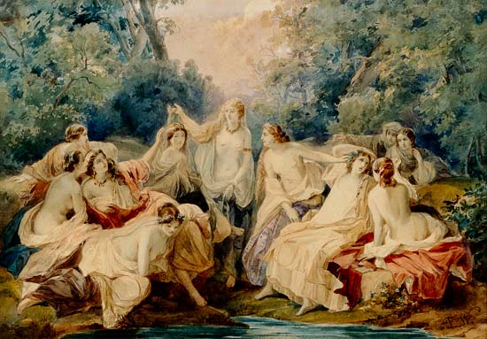 Florinde and her friends od Franz Xaver Winterhalter