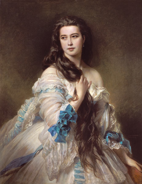 Portrait of Madame Rimsky-Korsakov (1833-78) nee Varvara Dmitrievna Mergassov od Franz Xaver Winterhalter