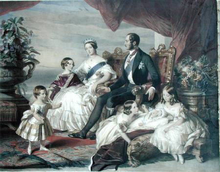Queen Victoria (1819-1901) and Prince Albert (1819-61) with Five of the Their Children od Franz Xaver Winterhalter
