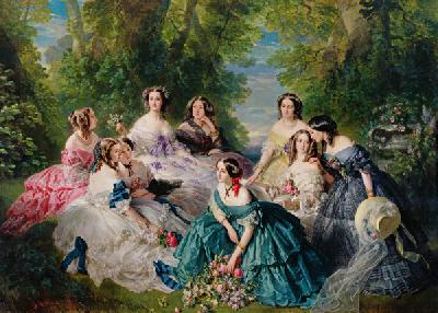 Empress Eugenie (1826-1920) Surrounded by her Ladies-in-Waiting