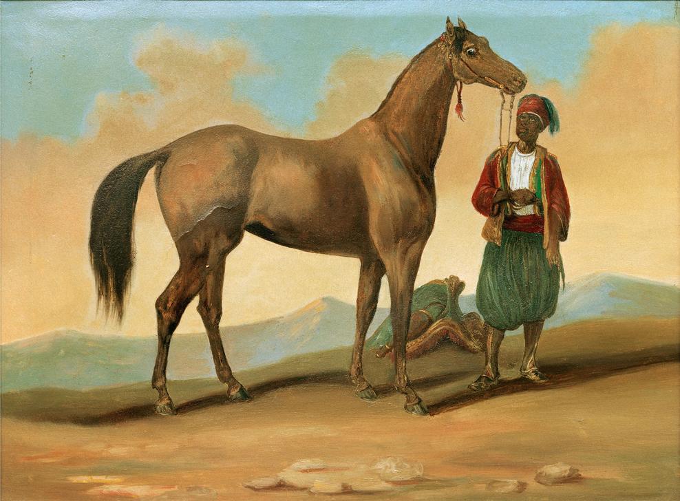Bedouin with Arab Horse od Französische Schule 19.Jh.