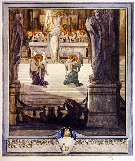 Illustration from Dante''s ''Divine Comedy'', Paradise, Canto XXVIII od Franz von (Choisy Le Conin) Bayros