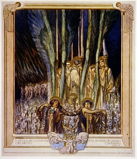 Illustration from Dante''s ''Divine Comedy'', Purgatory, Canto XXX: 10 od Franz von (Choisy Le Conin) Bayros