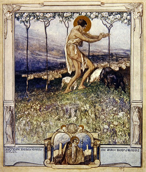 Illustration from Dante''s ''Divine Comedy'', Paradise, Canto XVI od Franz von (Choisy Le Conin) Bayros