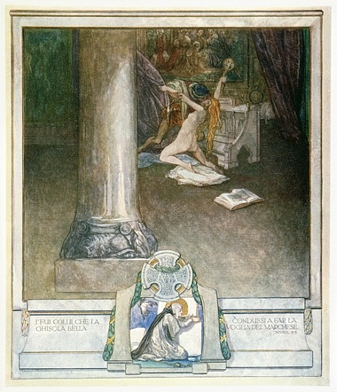 Illustration from Dante''s ''Divine Comedy'', Inferno, XVIII: 55 od Franz von (Choisy Le Conin) Bayros