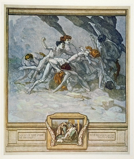 Illustration from Dante''s ''Divine Comedy'', Inferno, Canto XXX: 22 od Franz von (Choisy Le Conin) Bayros