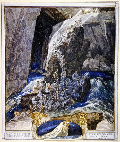 Illustration from Dante''s ''Divine Comedy'', Inferno, Canto XXIII od Franz von (Choisy Le Conin) Bayros