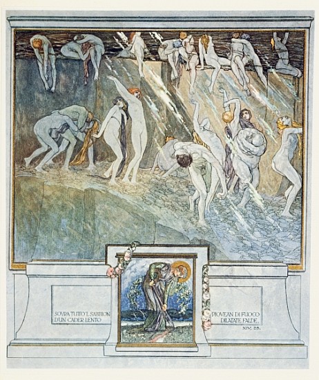 Illustration from Dante''s ''Divine Comedy'', Inferno, Canto XIV. 28 od Franz von (Choisy Le Conin) Bayros