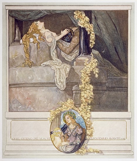 Illustration from Dante''s ''Divine Comedy'', Inferno, Canto V od Franz von (Choisy Le Conin) Bayros