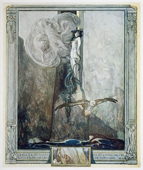 Illustration from Dante''s ''Divine Comedy'', Inferno, Canto IX. 28 od Franz von (Choisy Le Conin) Bayros