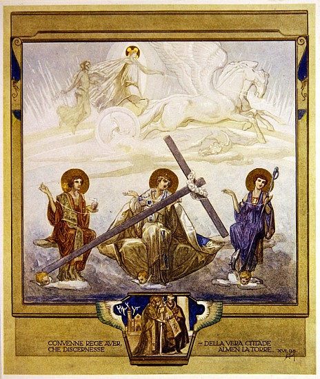 Illustration from Dante''s ''Divine Comedy'', Purgatory, Canto XVI: 95 od Franz von (Choisy Le Conin) Bayros