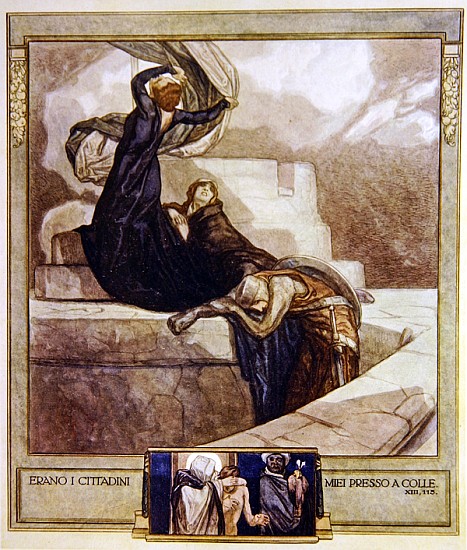 Illustration from Dante''s ''Divine Comedy'', Purgatory, Canto XIII: 115 od Franz von (Choisy Le Conin) Bayros