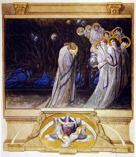 Illustration from Dante''s ''Divine Comedy'', Purgatory, Canto XXXIII od Franz von (Choisy Le Conin) Bayros