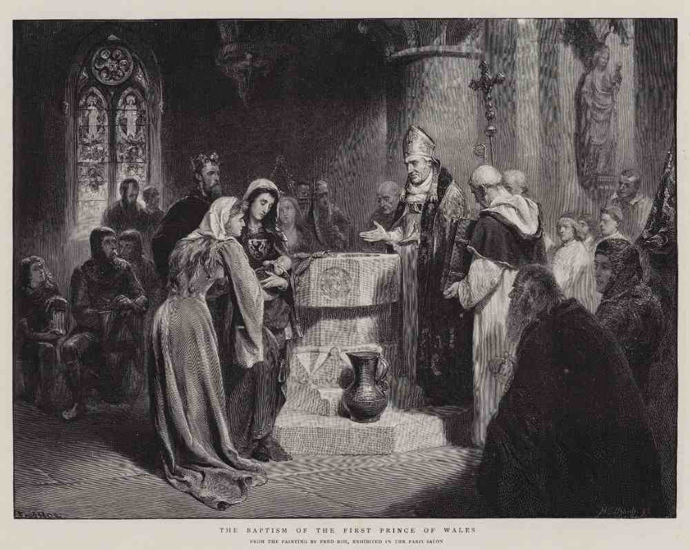 The Baptism of the First Prince of Wales od Fred Roe