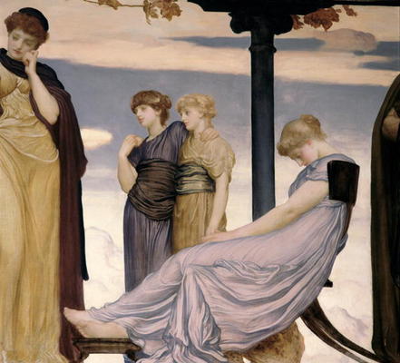 'Music', c.1883-85 (oil on canvas) (detail of 250639) od Frederic Leighton