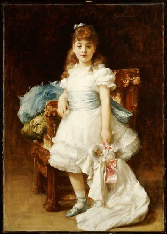 Portrait of the Lady Sybil Primrose as a child. od Frederic Leighton