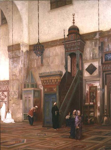 Detail of the interior of the Grand Mosque, Damascus od Frederic Leighton
