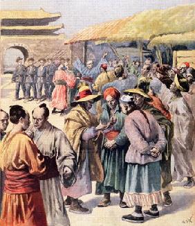 Disturbances in Seoul, cover of 'Le Petit Journal', 13th August 1894 (colour litho)