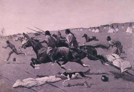 Indian Village Routed: Geronimo Fleeing from Camp od Frederic Remington