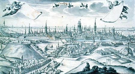 Panorama of Gdansk od Frederich Wener