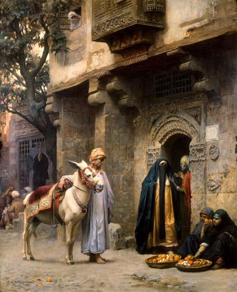 Arabian street scene od Frederick Arthur Bridgman