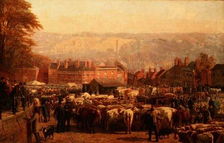 The Hill at Norwich on Market Day od Frederick Bacon Barwell
