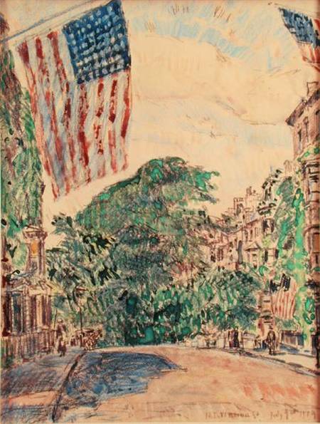 Mount Vernon Street, Boston od Frederick Childe Hassam