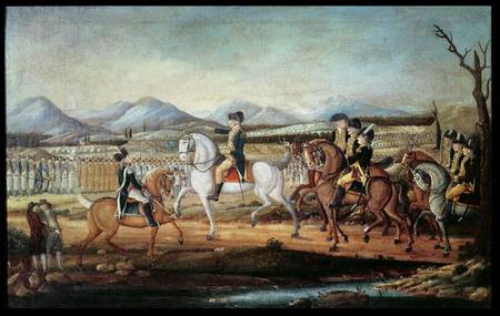 Washington Reviewing the Western Army at Fort Cumberland, Maryland od Frederick Kemmelmeyer